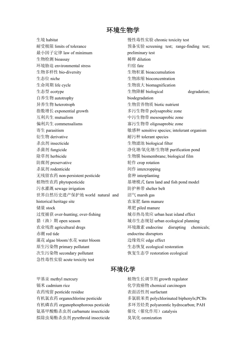 环境科学与工程-专业英语词汇必备.doc_第3页