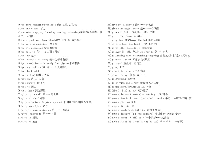 初中英语常用动词词组及短语240个.doc_第2页