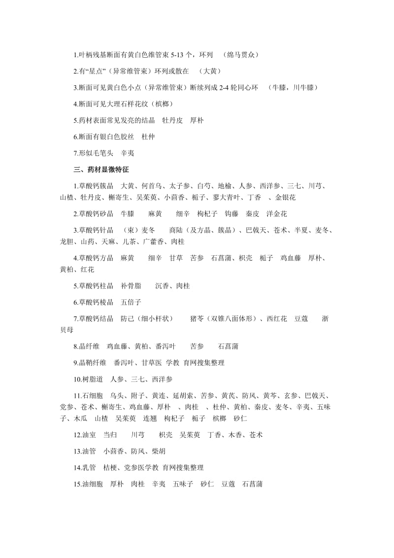 中药鉴定学考试要点横向总结.doc_第2页