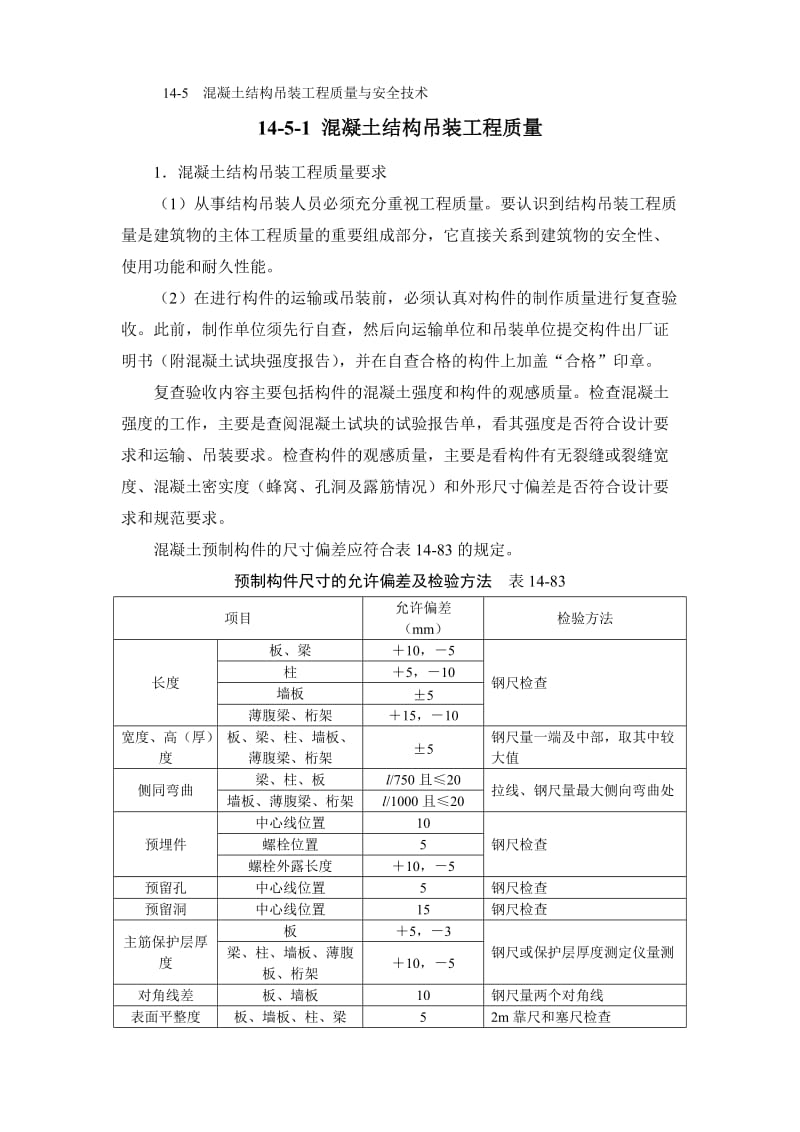 混凝土结构吊装工程质量与安全技术.doc_第1页