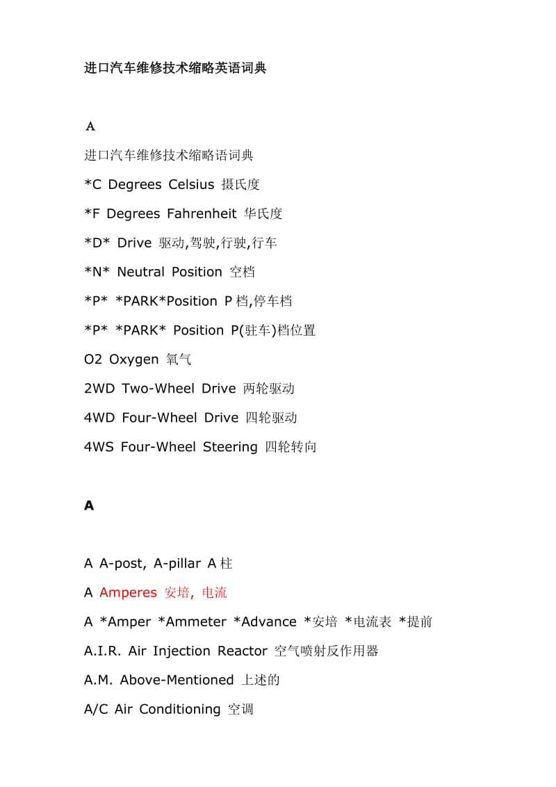 汽车技术英语词典大全(ctrlf.doc_第1页