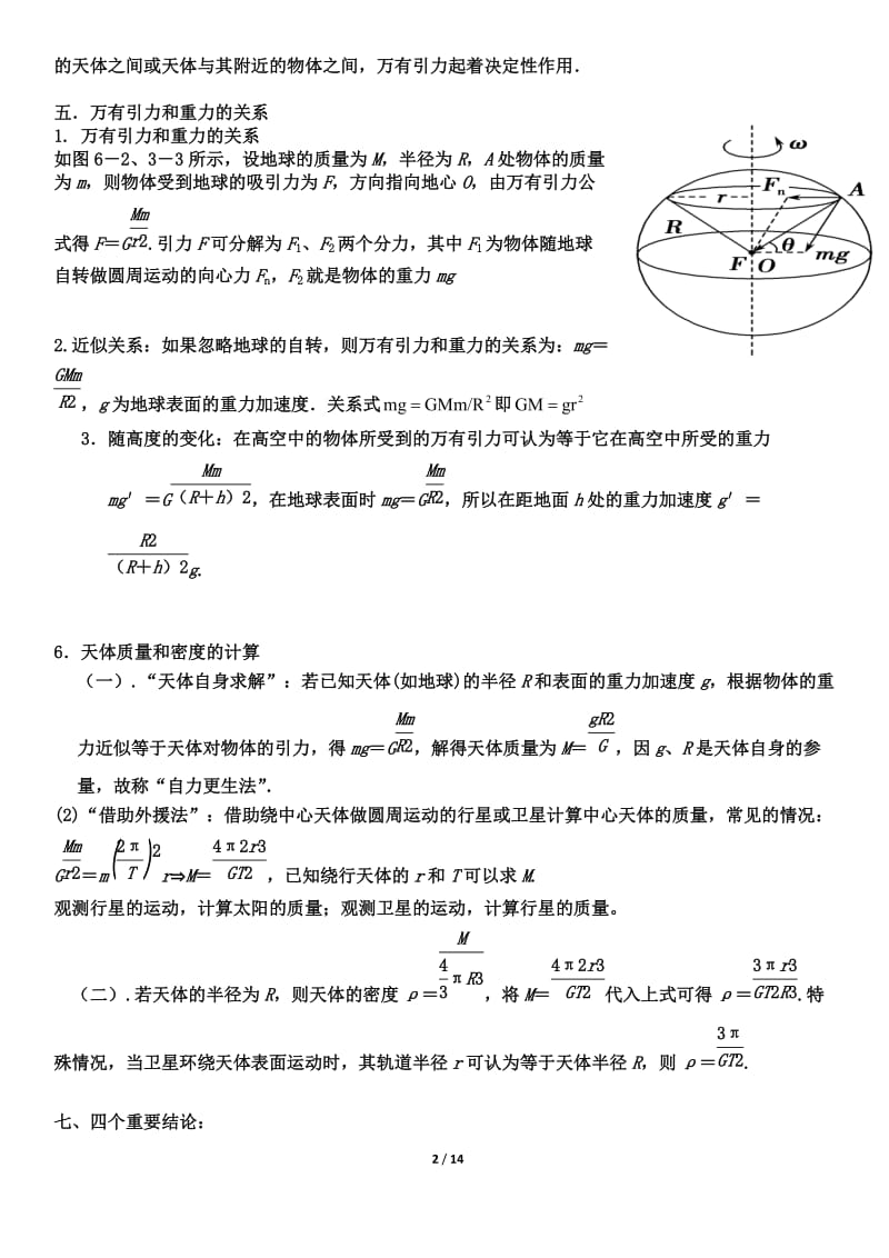 天体运动总结.doc_第2页