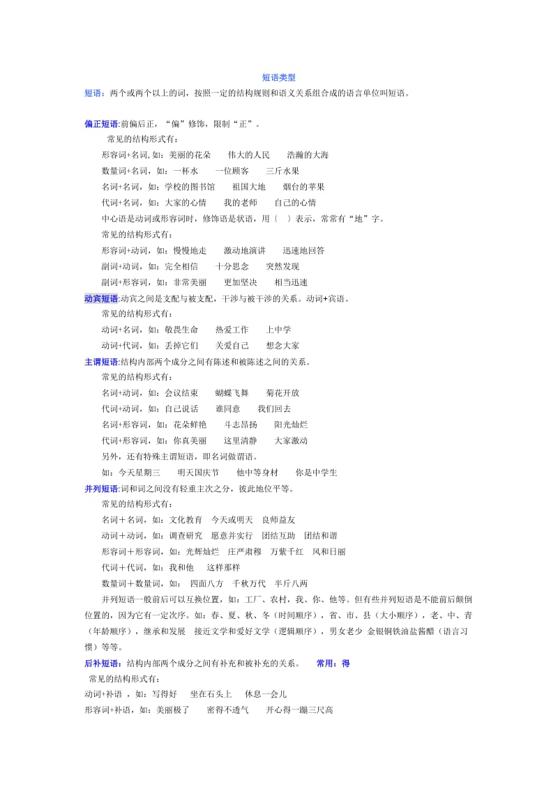 短语类型及练习题.doc_第1页