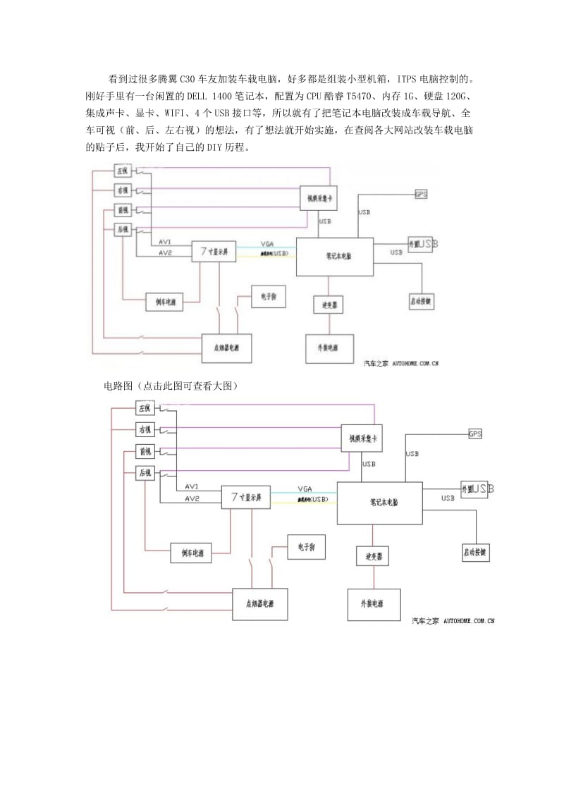 腾翼C30车主DIY笔记本电脑改制车载电脑加装电子狗.docx_第1页