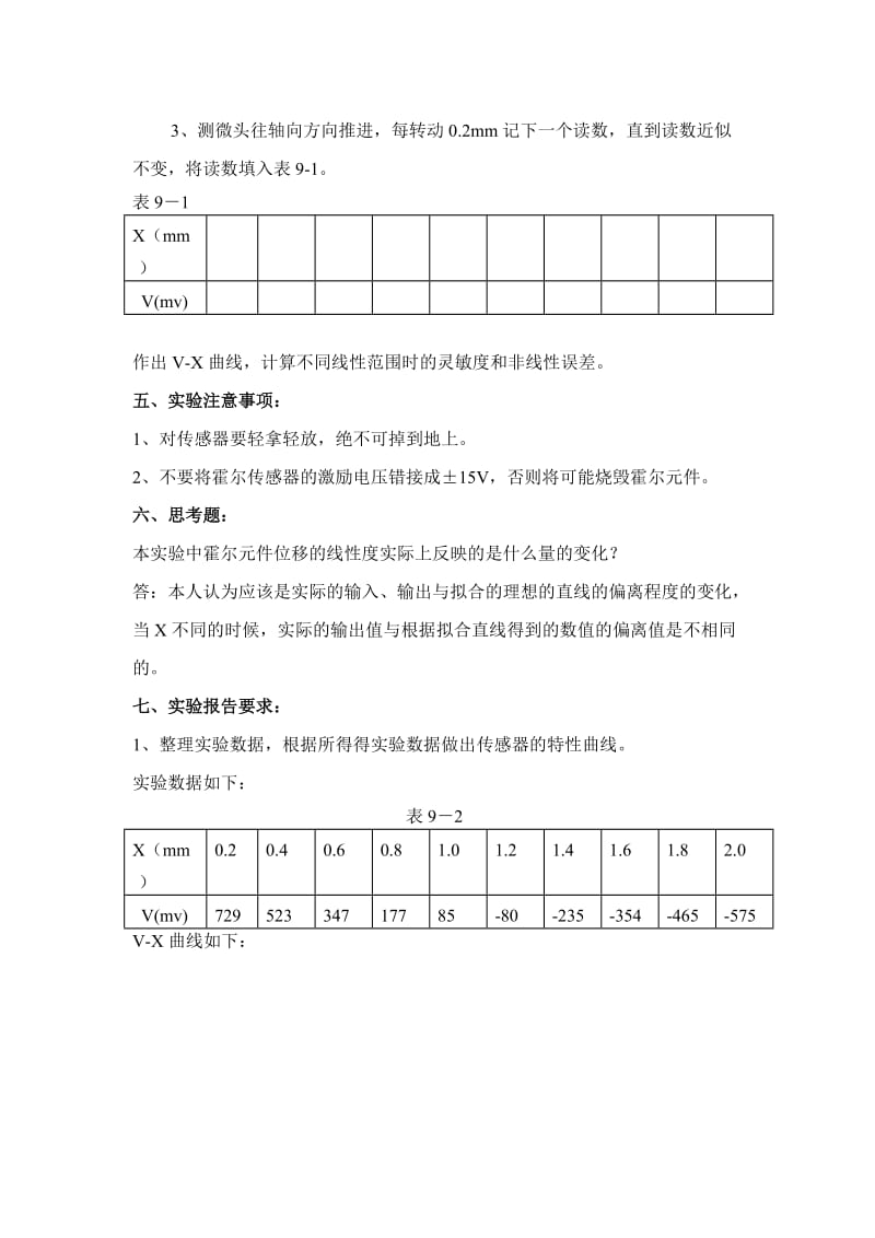 直流激励时霍尔传感器位移特性实验.doc_第2页