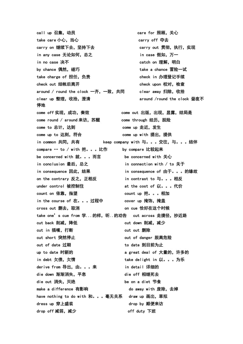 考研英语完形填空历年常考固定搭配汇总.doc_第2页