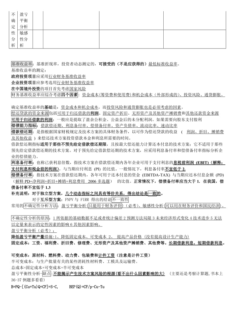 2011年一级建造师考试梅世强工程经济总结增强版.doc_第3页