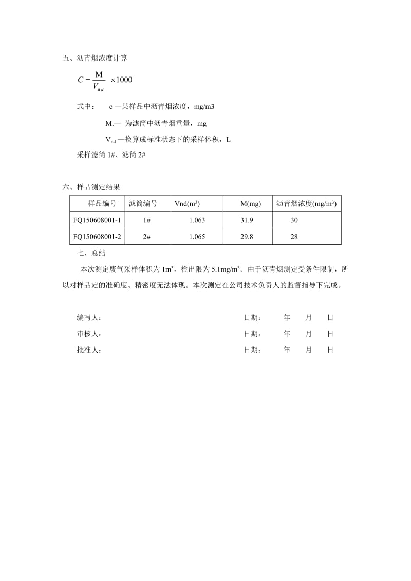 沥青烟方法确认报告.doc_第2页