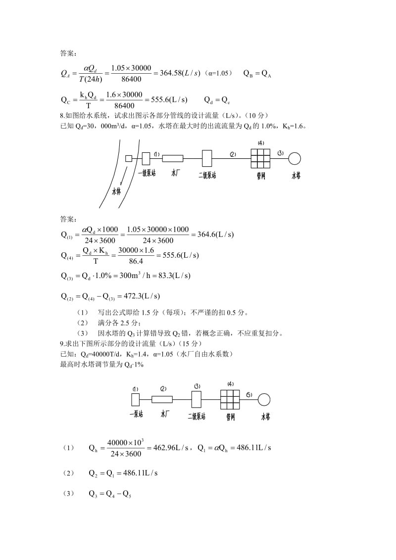 给水工程填空判断计算题.doc_第2页