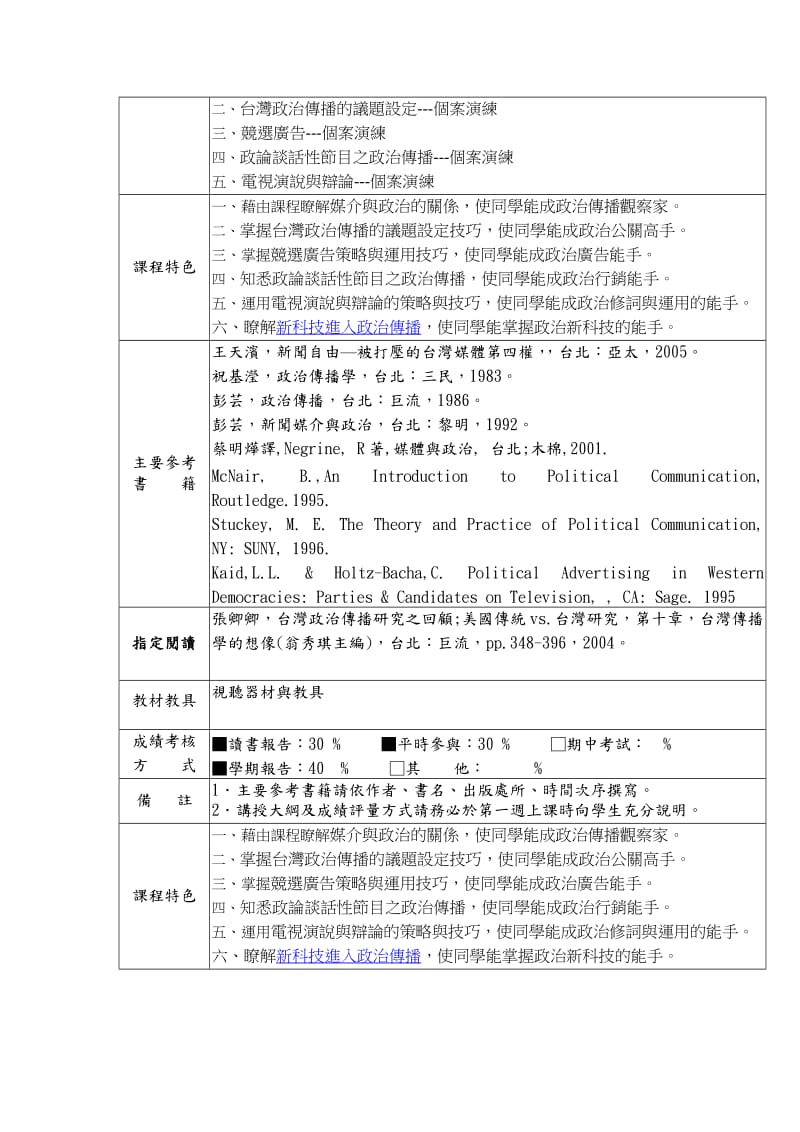 佛光大学九十七学年度第一学期课程教学纲要.doc_第3页