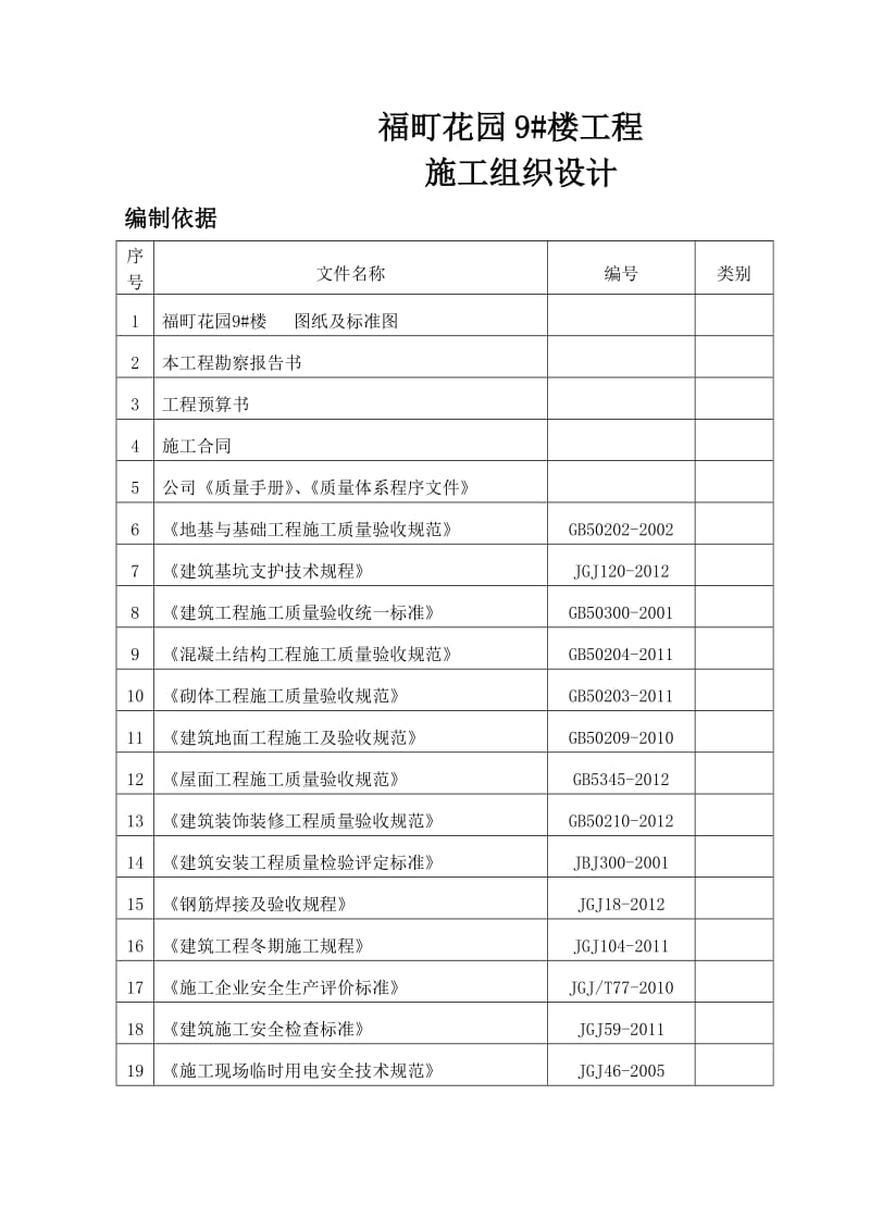 福町花园9#楼工程施工组织设计剪力墙.2#.doc_第3页