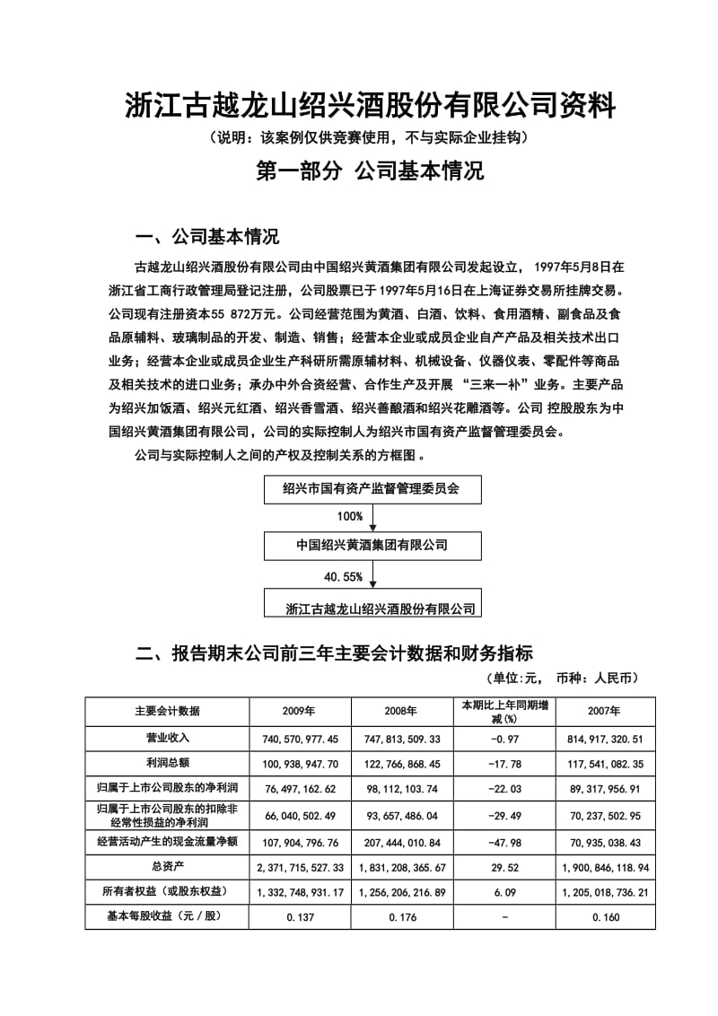 2010第七届浙江省财会化信息大赛竞赛本科试卷A及答案.doc_第1页