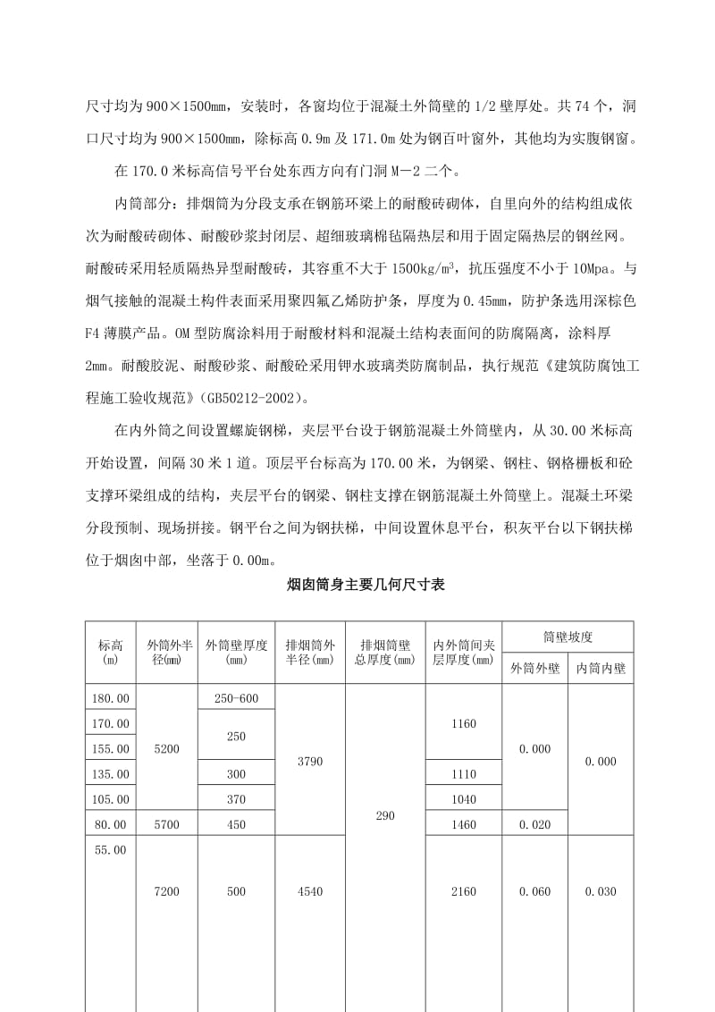 米砼烟囱施工组织设计(双筒结构).doc_第2页