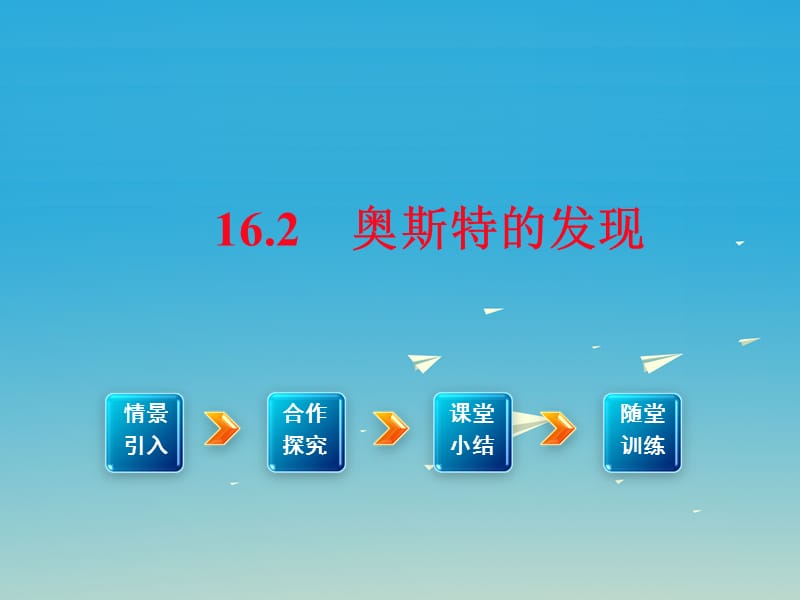 2017年春九年级物理下册16.2奥斯特的发现教学课件新版粤教沪版.ppt_第1页