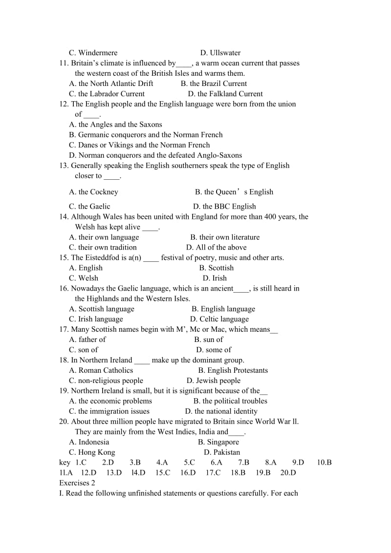 新版英语国家概况试题.doc_第2页