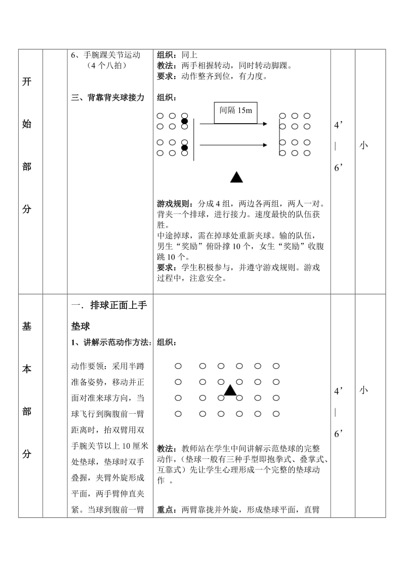 排球正面双手垫球教案.doc_第3页