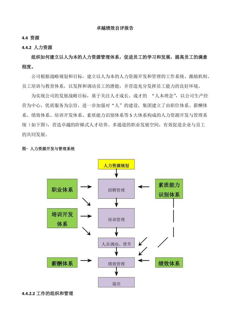 卓越绩效自评报告-人力资源.doc_第1页