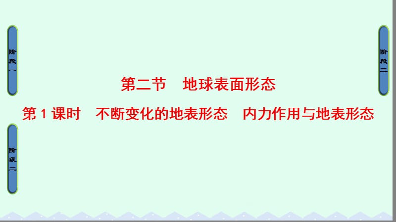 2016-2017学年高中地理第二章自然环境中的物质运动和能量交换第二节地球表面形态第1课时课件湘教版必修1.ppt_第1页