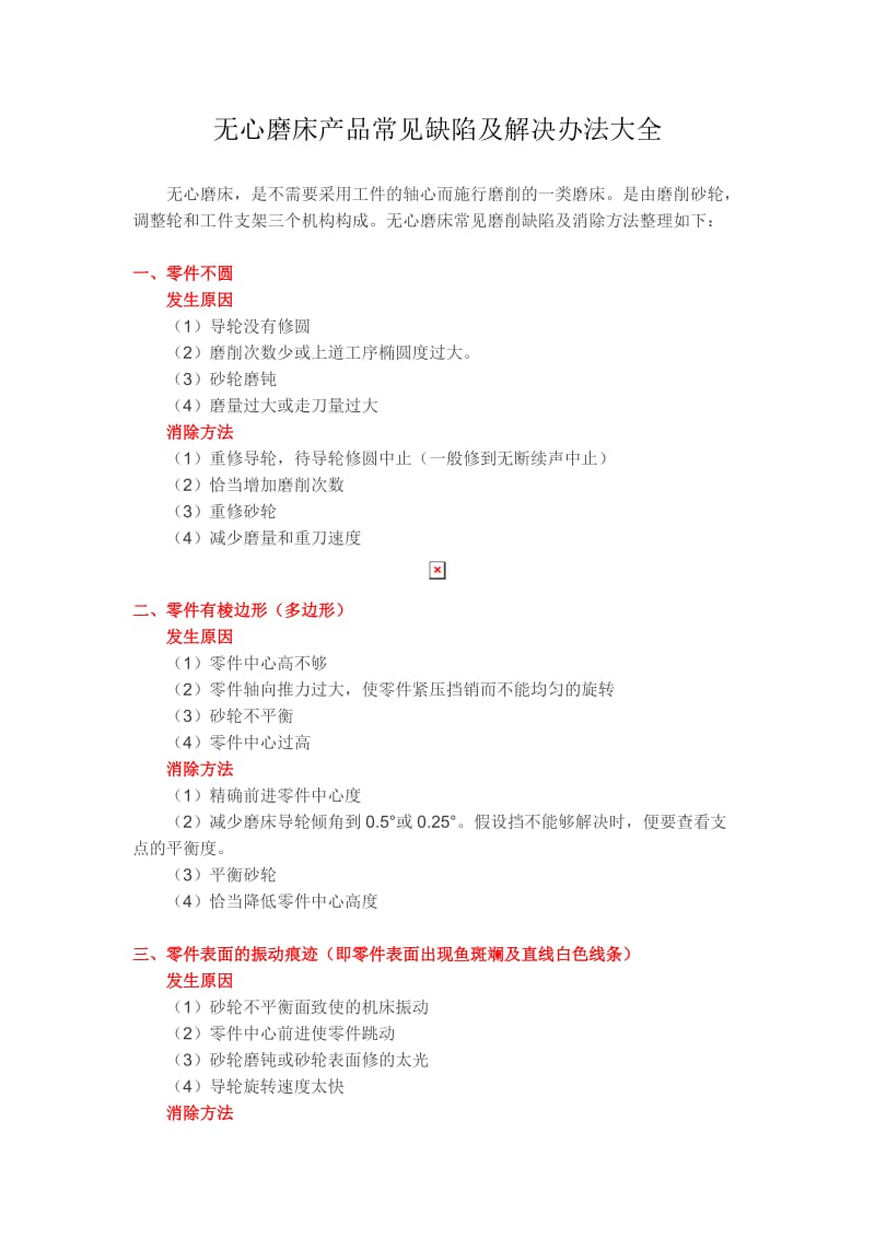 无心磨常见问题及处理方法.doc_第1页