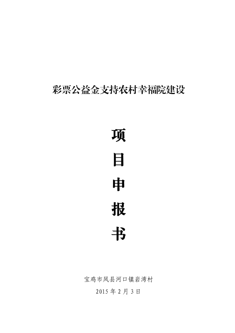 岩湾村幸福院项目申报书.doc_第1页