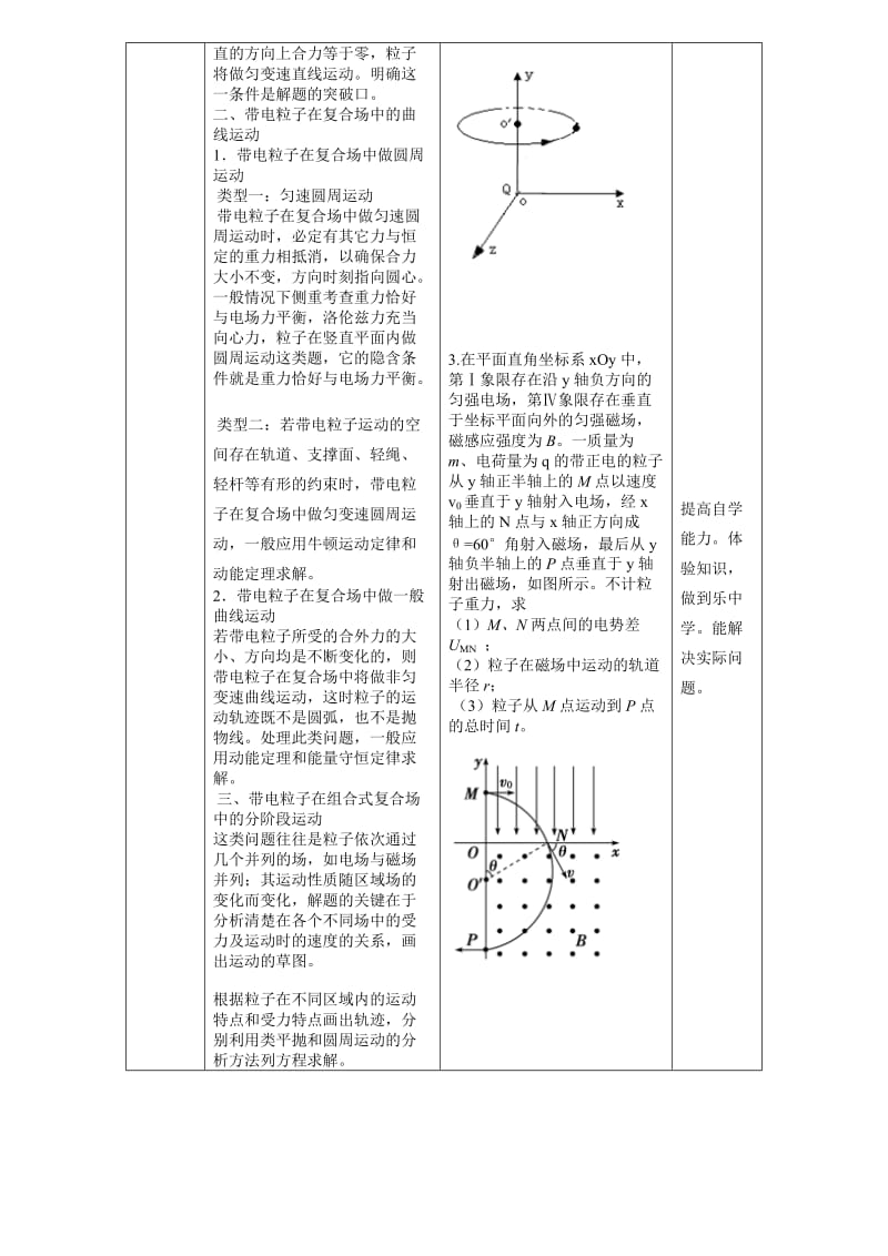 带电粒子在电磁场中的运动(教案).doc_第3页