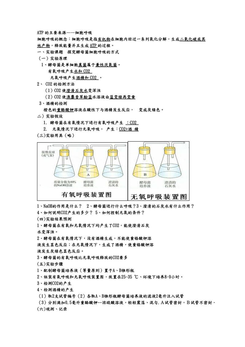 光合作用和呼吸作用知识点总结.doc_第1页