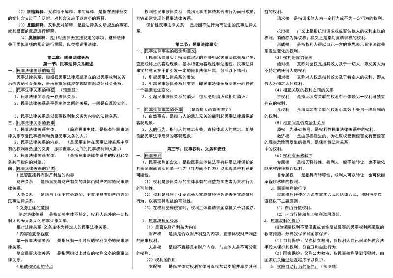 2014年中央电大民法学期末重点考试小抄.doc_第2页