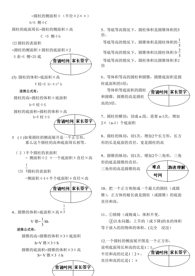 圆柱和圆锥有关知识点.doc_第2页