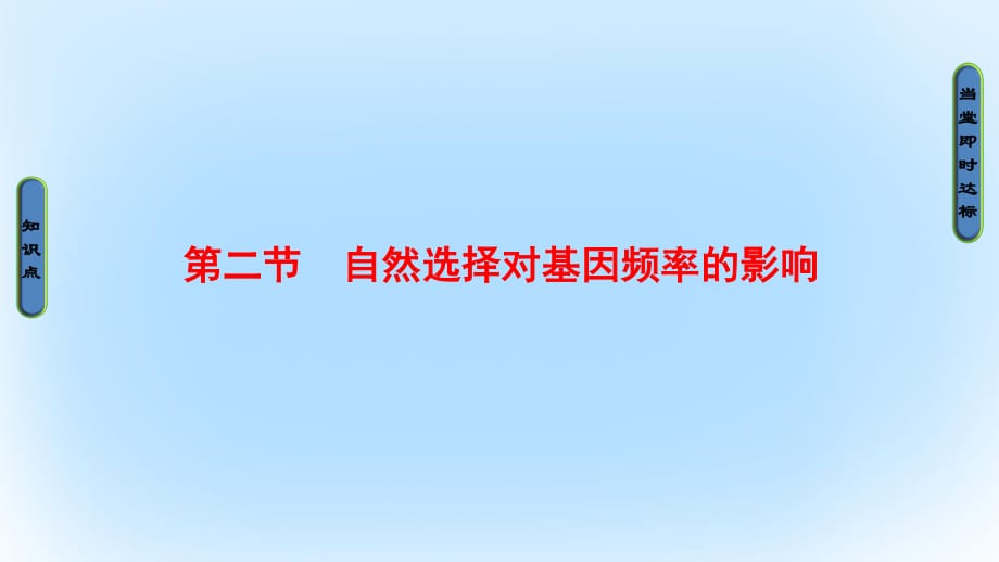 2016-2017版高中生物第4單元遺傳變異與進(jìn)化第1章生物進(jìn)化理論第2節(jié)自然選擇對(duì)基因頻率的影響課件中圖版必修2.ppt_第1頁(yè)