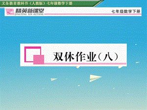 七年級數(shù)學下冊 雙休作業(yè)（八）課件 （新版）新人教版.ppt