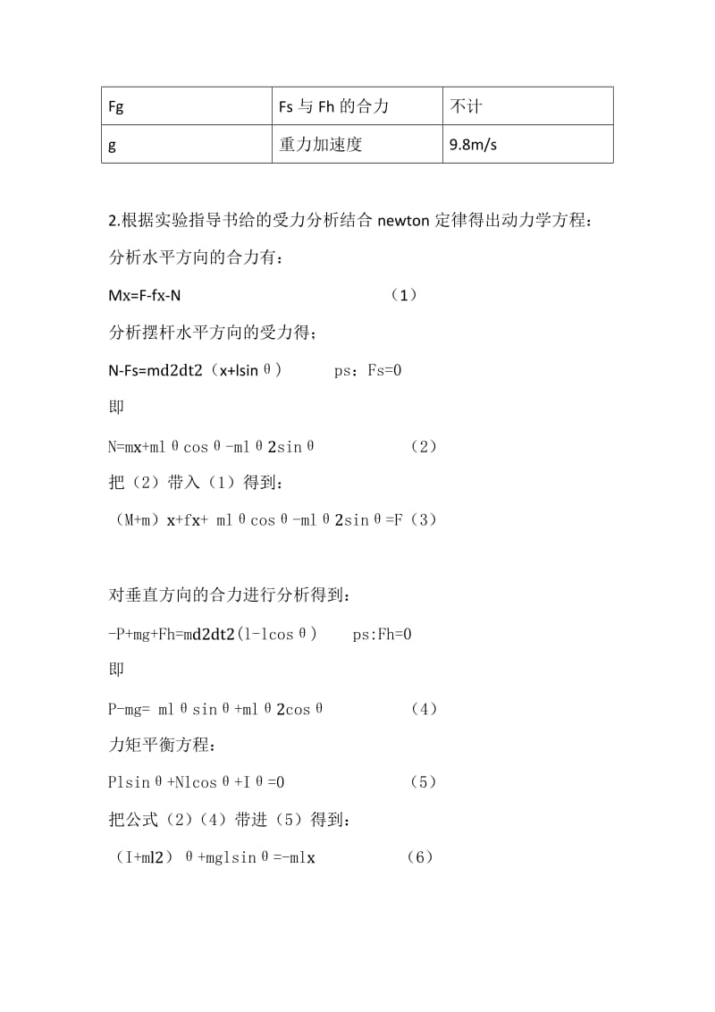 直线一级倒立摆系统实验报告.doc_第2页