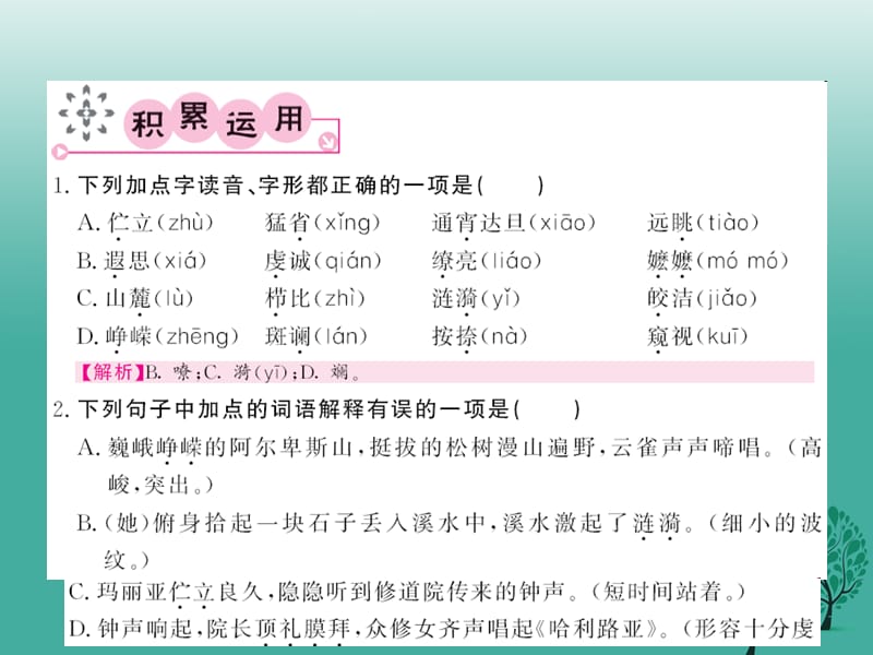 2017年春九年级语文下册第四单元16音乐之声节选课件新版新人教版.ppt_第2页