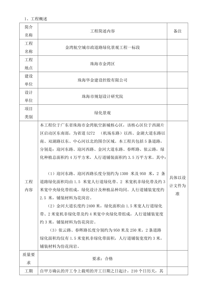 金湾航空城市政道路绿化景观工程一标施工组织设计.doc_第3页