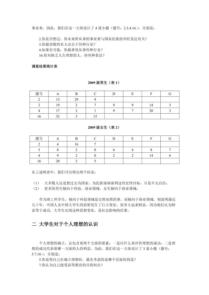 思修社会实践-关于大学生人生理想的调查报告.doc_第3页