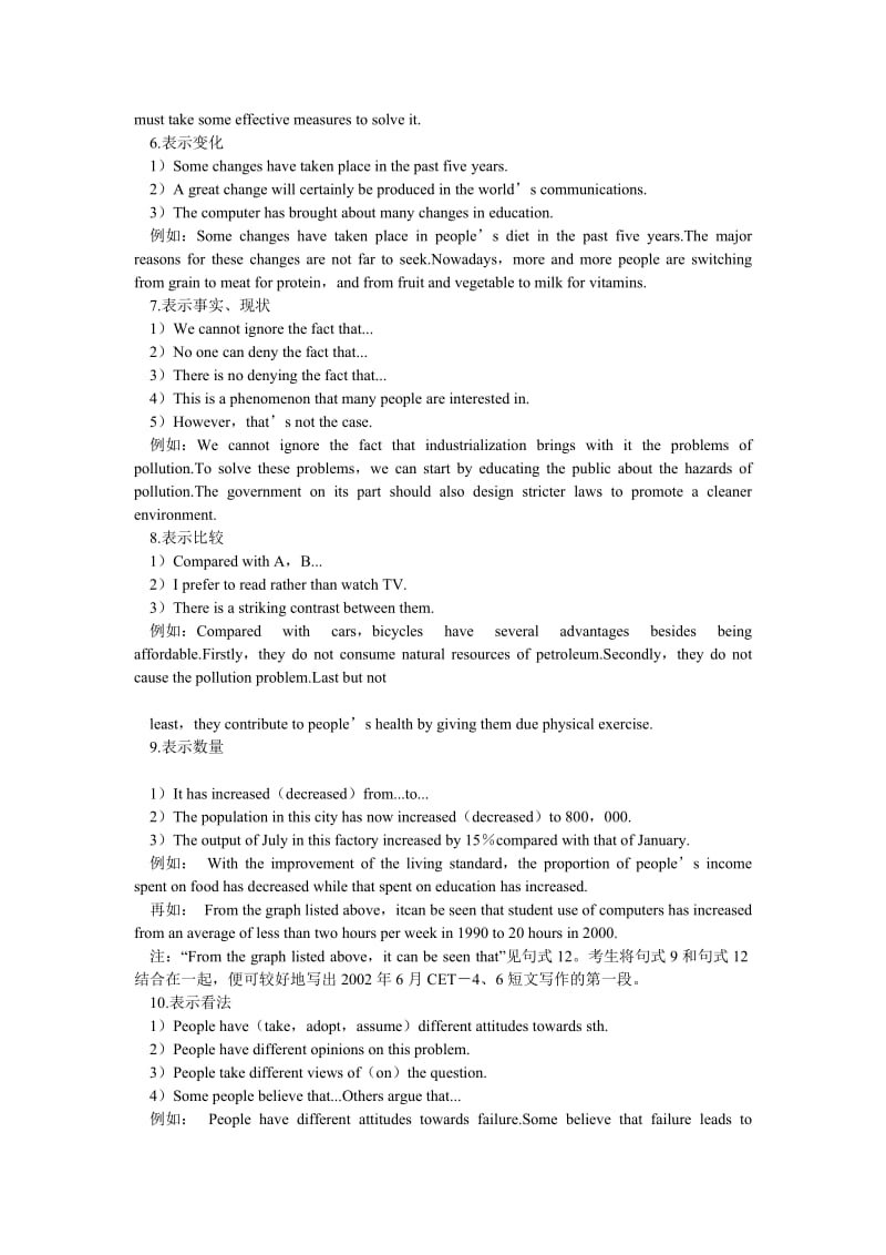 英语专业四级作文模板和优秀句型(整理版).doc_第2页