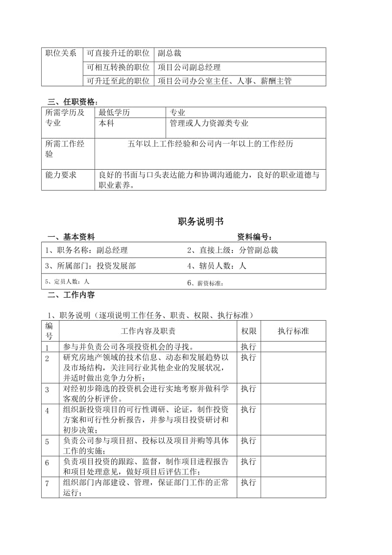 金利房地产集团职务说明书.doc_第2页