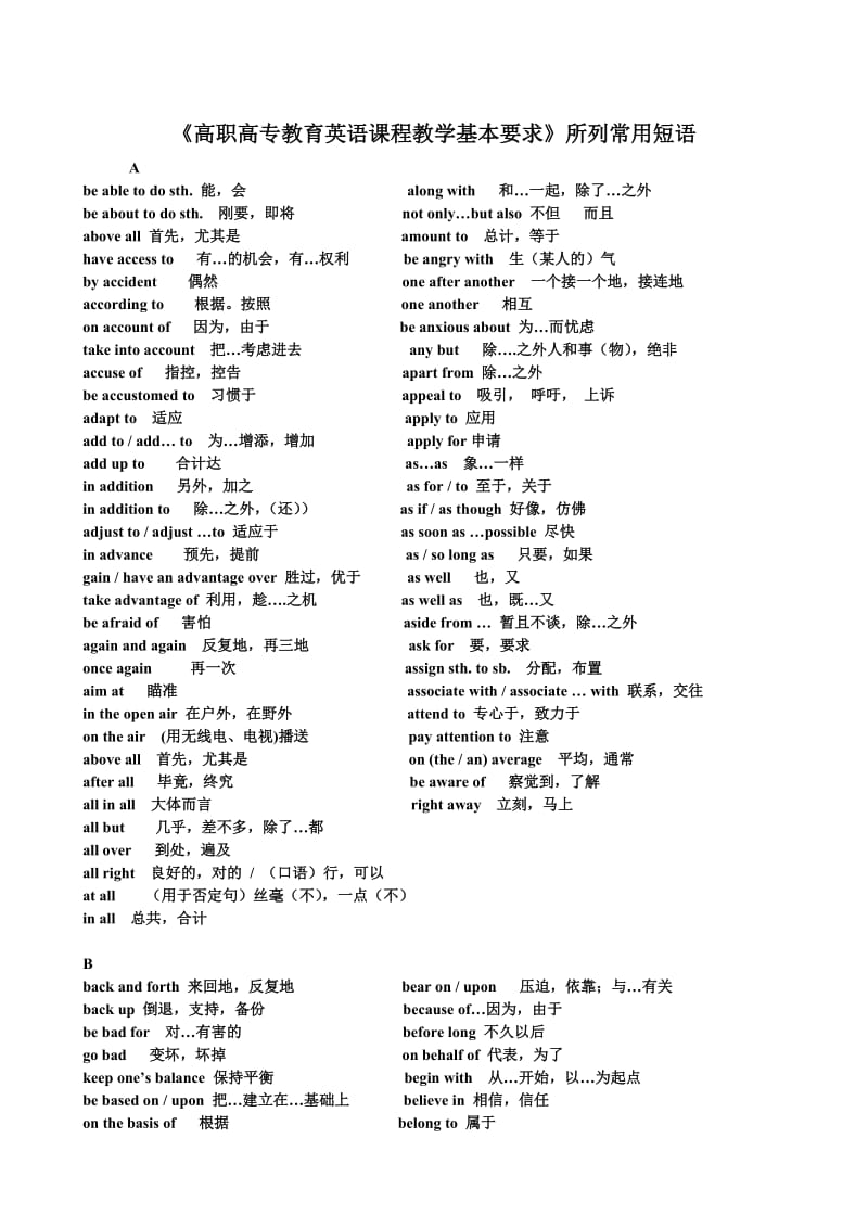 英语b级常用短语.doc_第1页