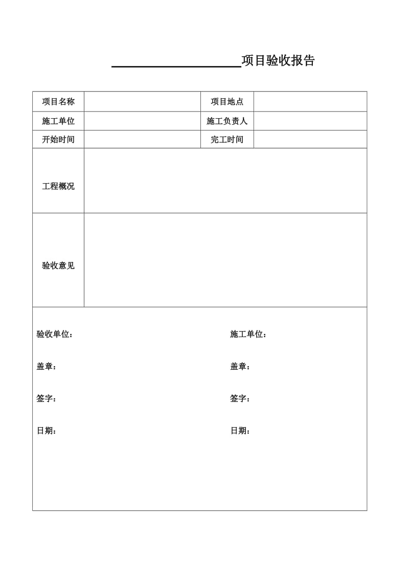 项目验收报告(模板).doc_第1页