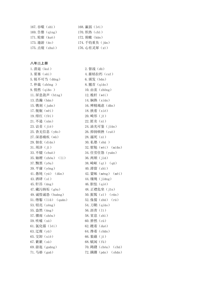 新部编版初中阶段字音字形课本部分.doc_第3页