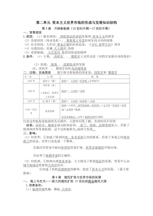 《資本主義世界市場的形成與發(fā)展》知識結(jié)構(gòu)與練習(xí).doc