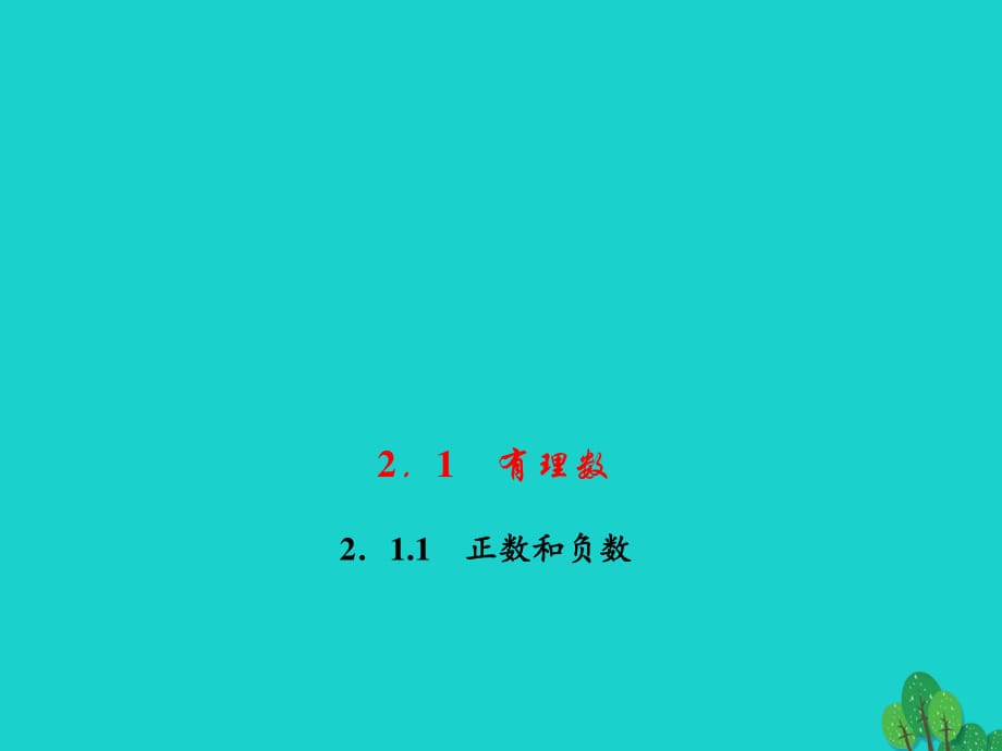 七年级数学上册 2.1.1 正数和负数习题课件 （新版）华东师大版.ppt_第1页