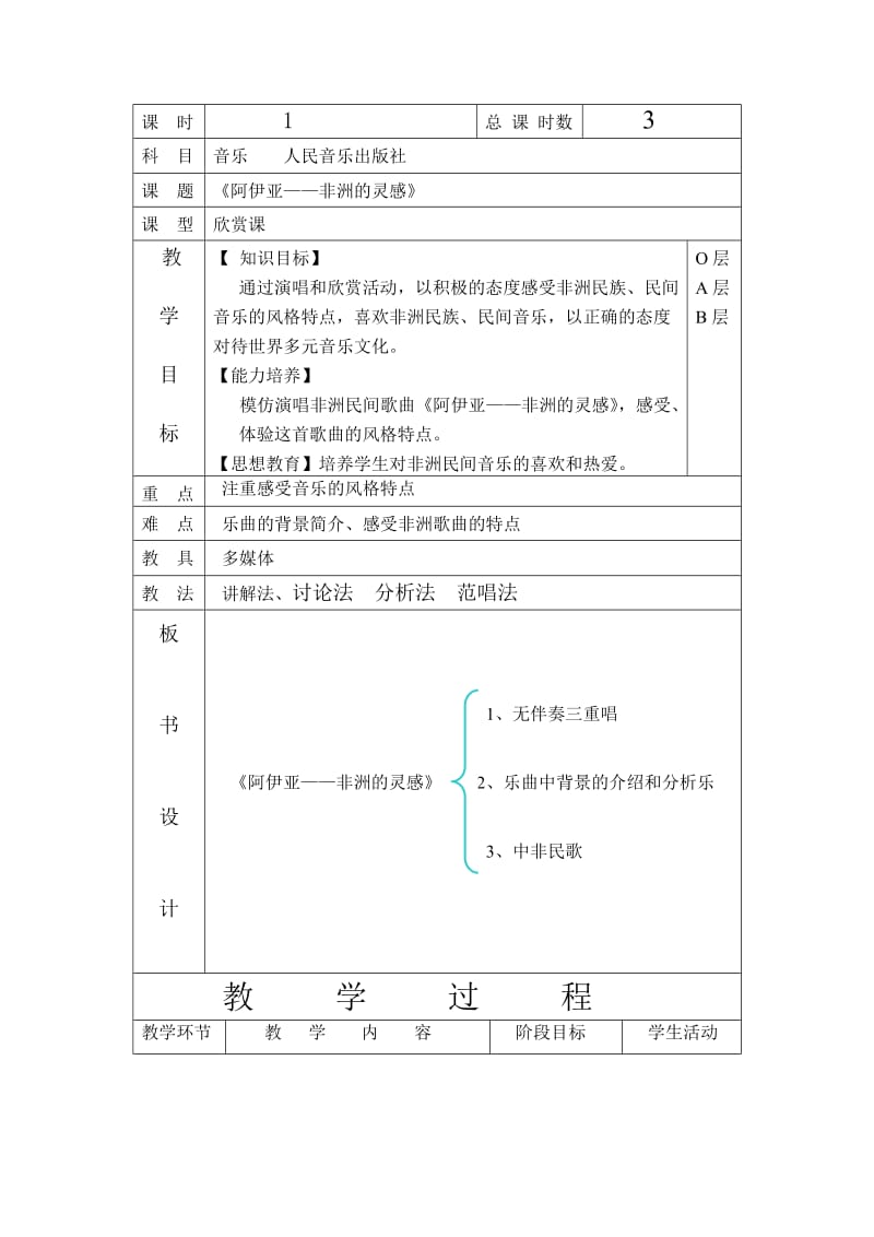 《阿伊亚-非洲的灵感》教案.doc_第1页