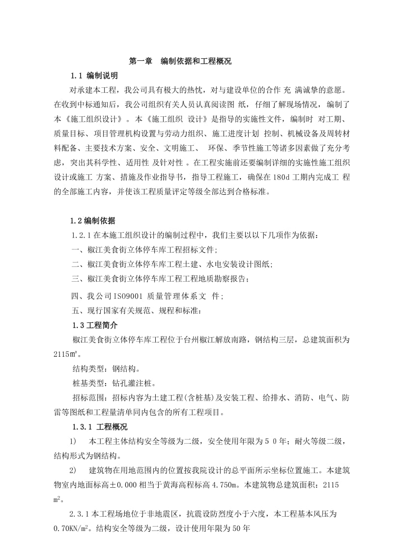 某某立体停车库工程施工组织设计.doc_第1页