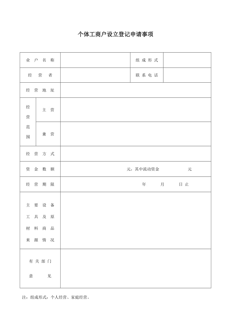 个体工商户开业登记申请书.doc_第3页