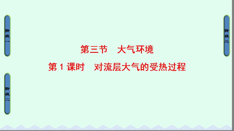 2016-2017学年高中地理第二章自然环境中的物质运动和能量交换第三节大气环境第1课时课件湘教版必修1.ppt_第1页