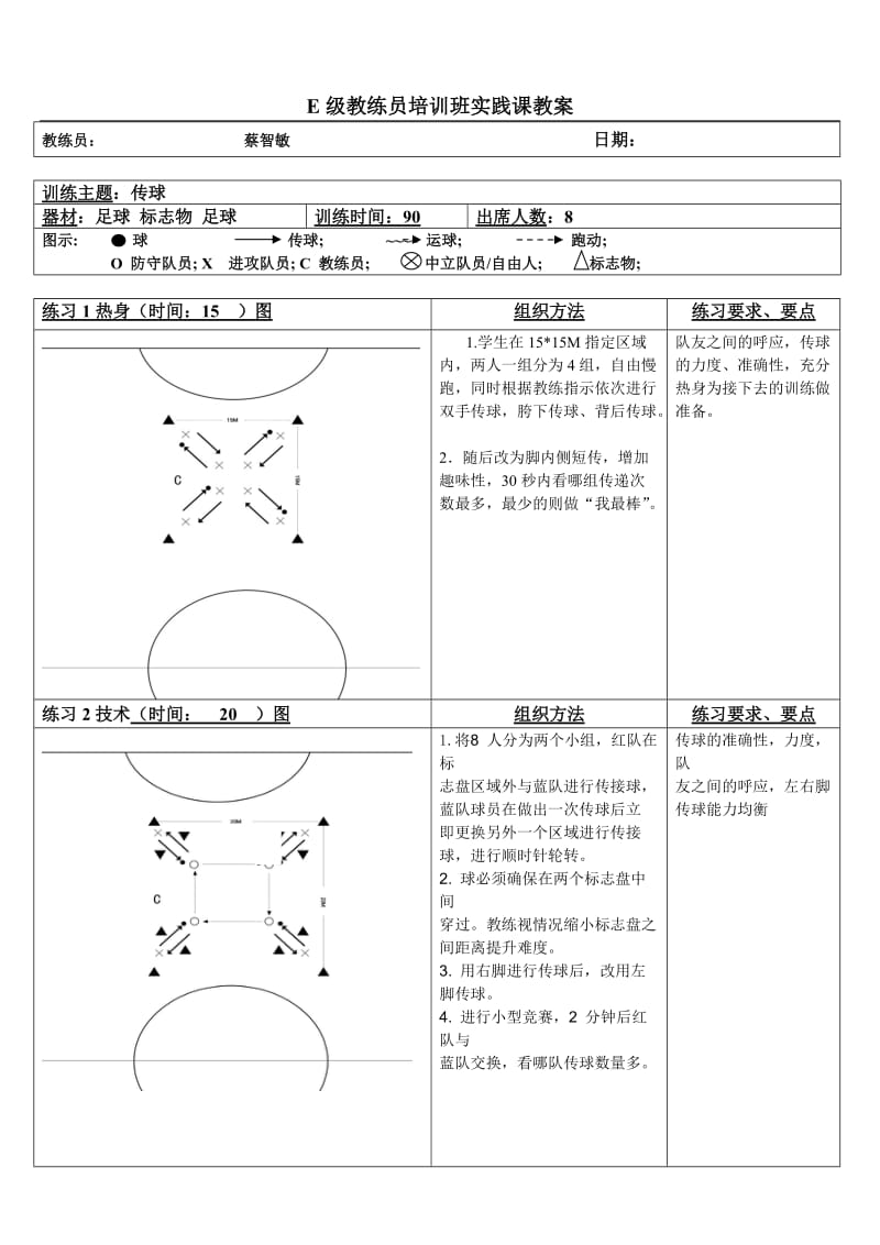 学员实践课教案(E级)(传球).doc_第1页