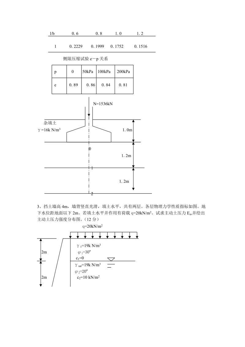 土力学模拟试题及答案.doc_第2页