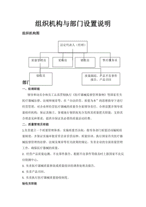 醫(yī)療器械組織機(jī)構(gòu)和部門設(shè)置說明.doc