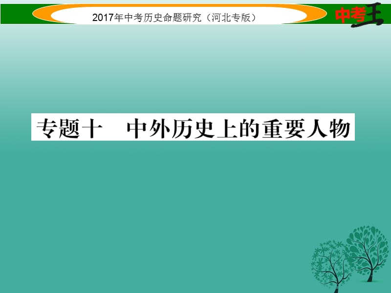 中考?xì)v史總復(fù)習(xí) 熱點(diǎn)專題速查 專題十 中外歷史上的重要人物課件.ppt_第1頁(yè)