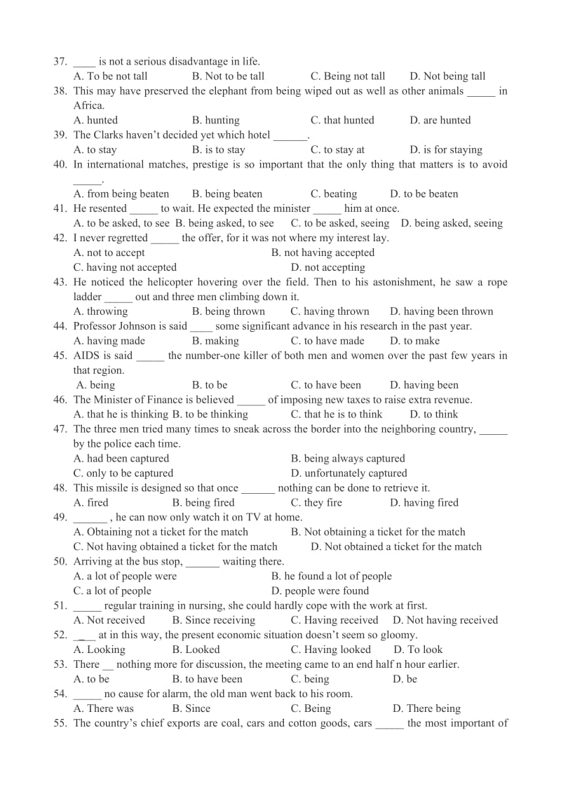 英语专业四级语法练习题.doc_第3页
